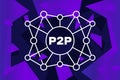 p2p, peer-to-peer network vector design Royalty Free Stock Photo