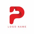 P red letter company logo Royalty Free Stock Photo