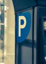 Car parking machine sign Royalty Free Stock Photo