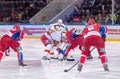 P. Virtanen (26) and D. Denisov on faceoff