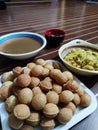 Paani Puri, home made in Nepal. Easy to make