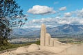 Part of the Afrikaans Language Monument with Paarl visible