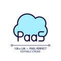 PaaS cloud computing pixel perfect RGB color icon Royalty Free Stock Photo