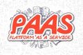 PaaS - Doodle Red Word. Business Concept.