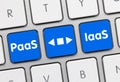 PaaS or IaaS - Inscription on Blue Keyboard Key