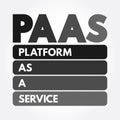 PAAS - Platform as a service acronym, technology concept background Royalty Free Stock Photo