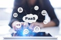 PaaS, Platform as a Service. Internet and networking concept. Royalty Free Stock Photo