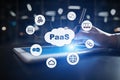 PaaS, Platform as a Service. Internet and networking concept. Royalty Free Stock Photo
