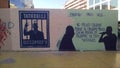 Pablo hasel protest view on a wall Royalty Free Stock Photo