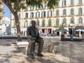 Pablo picasso statue in Plaza de la Merced in malaga, Spain