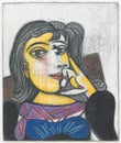 1937 Portrait of Dora Maar in Paris by Pablo Picasso details