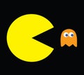 Pac-Man illustration, retro game vector illustration Royalty Free Stock Photo