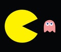 Pac-Man illustration, retro game vector illustration Royalty Free Stock Photo