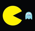 Pac-Man illustration, retro game vector illustration Royalty Free Stock Photo