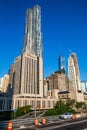 Pace University and Gehry Building in New York Royalty Free Stock Photo