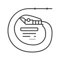 pacemaker biomedical line icon vector illustration