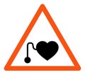 Pacemaker Warning Raster Icon Illustration
