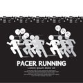 Pacer Running With Balloons Symbol Royalty Free Stock Photo