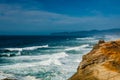 Pacfic blue water at Cape Kiwanda Royalty Free Stock Photo