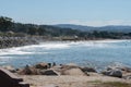 Pacific Beach at Half Moon Bay in afternoon Light. California, USA Royalty Free Stock Photo