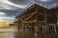 Pacific Beach Pier Sunset Sky San Diego California Royalty Free Stock Photo