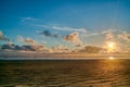 Pacific Beach Sunset With Bold Colors Royalty Free Stock Photo