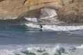 Surfers at Cape Kiwanda During the King Tide of February 2020