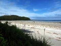 Sandy Pacific Beach at Nels Bight, Cape Scott Provincial Park, Vancouver Island, British Columbia, Canada Royalty Free Stock Photo