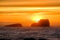 Pacific coast sunset, Big Sur, California, USA. Royalty Free Stock Photo