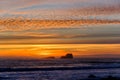 Pacific coast sunset, Big Sur, California, USA. Royalty Free Stock Photo