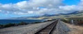 Pacific coast train tracks near Jalama Beach, California