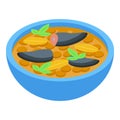 Pacific food soup icon isometric vector. Sardine fish Royalty Free Stock Photo