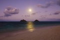 Pacific moonrise Royalty Free Stock Photo