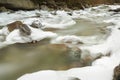 Pacific Northwest, Icy Winter River Royalty Free Stock Photo