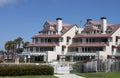 Pacific ocean beach vacation condominiums Royalty Free Stock Photo