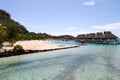 Pacific ocean beachview, Borabora, French Polynesia Royalty Free Stock Photo