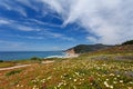 Pacific Ocean - California State Route 1 (Pacific Coast Highway), nearby Monterey California, USA Royalty Free Stock Photo