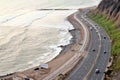 Pacific ocean coast. Costa verda motorway Lima Royalty Free Stock Photo