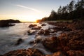 Pacific Ocean Coast during summer sunset Royalty Free Stock Photo