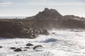 Pacific Ocean Crashes on Coast in Northern California