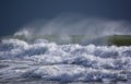 Pacific Ocean storm off an Australian beach as a cylone approaches Royalty Free Stock Photo