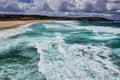 Pacific Ocean Storm Waves, Bondi Beach, Australia Royalty Free Stock Photo