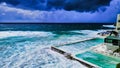 Pacific Ocean Storm Waves, Bondi Beach, Australia Royalty Free Stock Photo