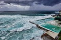 Pacific Ocean Storm Waves, Bondi Beach, Australia Royalty Free Stock Photo