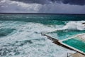 Pacific Ocean Storm Waves, Bondi Beach, Australia Royalty Free Stock Photo