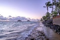 Pacific ocean sunrise at lanikai beach oahu  hawaii Royalty Free Stock Photo