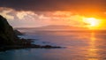 Pacific ocean Sunrise new zealand Royalty Free Stock Photo