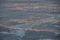 Pacific Ocean surf at sunset off the Oregon Coast Royalty Free Stock Photo