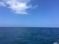Pacific Ocean Water along Napali Coast Mountains and Cliffs - Kauai Island, Hawaii. Royalty Free Stock Photo