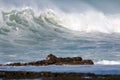 Beautiful Ocean Waves Breaking onto Shore Royalty Free Stock Photo